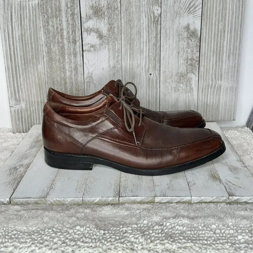Johnston & Murphy Brown Leather Oxford Shoes Size 10 M
